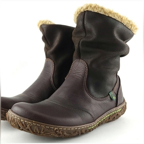 El Naturista Lista Nido Women's Brown Leather Suede Insulated Winter Boots Sz 36 - Picture 2 of 15